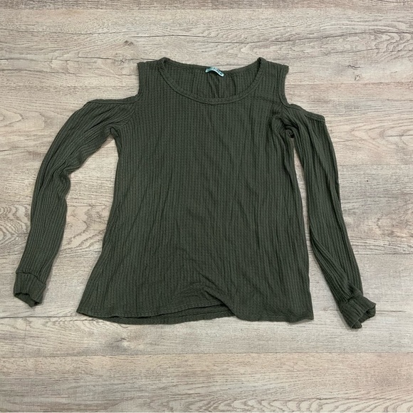 P.S Kate Olive Green w/ Shoulder Cut Outs - Picture 1 of 2